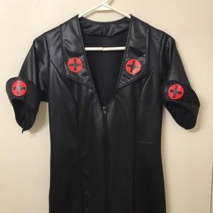 Black and red naughty nurse Halloween costume